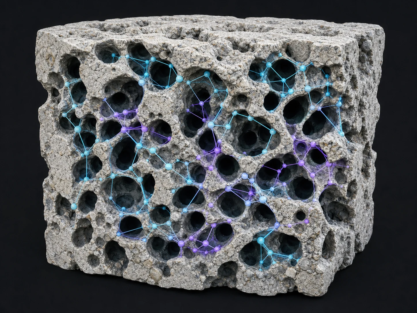 Graph representation of a sandstone pore network